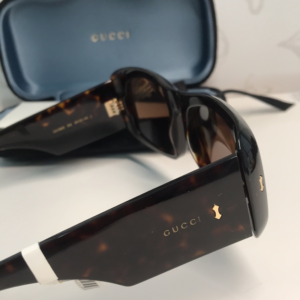 New Authentic Gucci Tortoiseshell Sunglasses GG1080s 002 - Picture 11 of 15